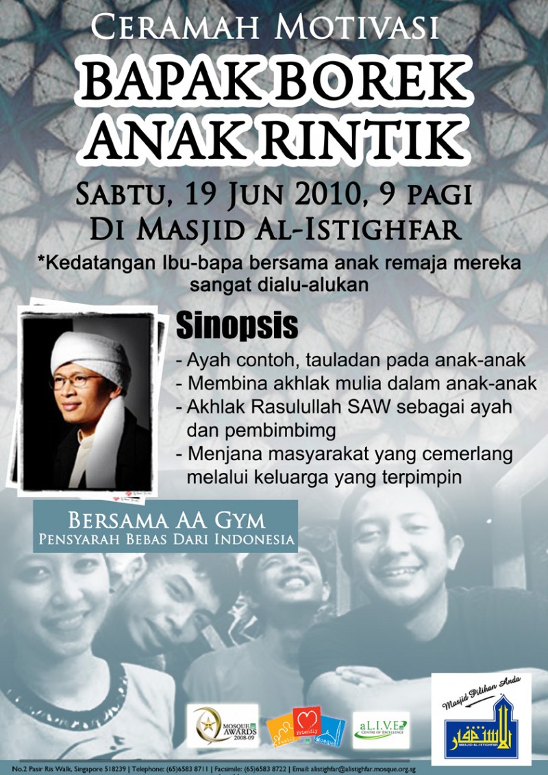 Ceramah Motivasi Bapak Borek Anak Rintik Event Islamicevents Sg